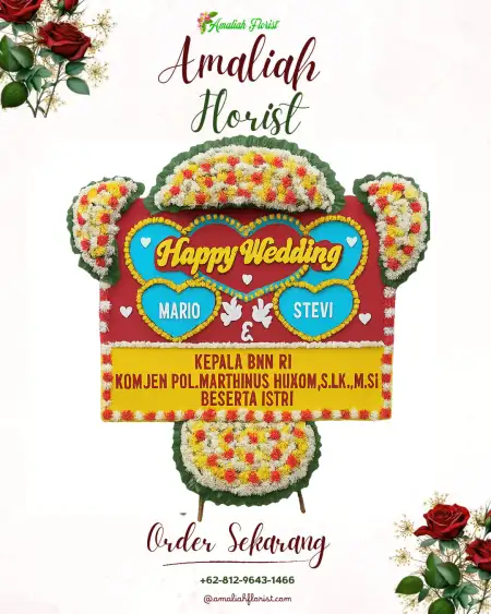 Papan Bunga Pernikahan Miri
